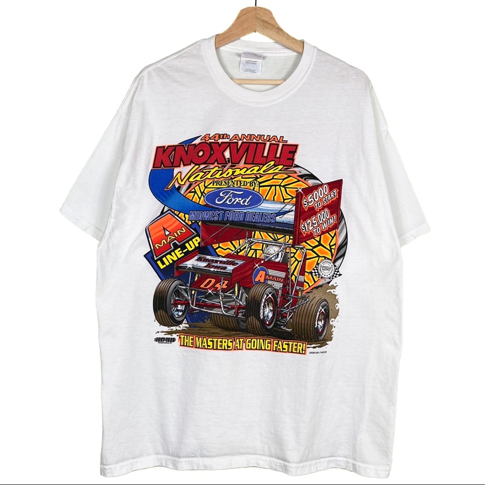 Vintage Mens 90s Knoxville National Racing Shirt!